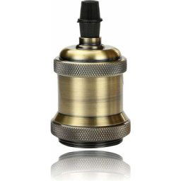 Vintage led Lighting E27 Edison Douille Ampoule Support de Lampe Suspension Plafonnier Vis Ampoule