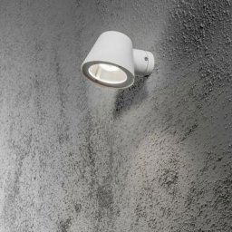 Konstsmide Lighting - Konstsmide Trieste Applique d'extérieur dôme moderne blanche, IP44