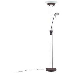 Led Lampadaire à intensité variable 'Yveta' en verre pour salon & salle à manger - aspect rouillé,