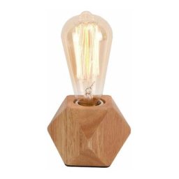 Tumalagia - petite lampe de table lampe de chevet avec base en bois de diamant à côté de la lampe