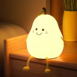 Lampe led en forme de poire en Silicone 7 couleurs Rechargeable par usb variateur tactile luminaire