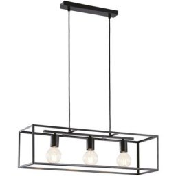 Suspension à intensité variable 'Emily' en métal pour cuisine - noir mat