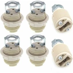 Lot de 6 supports de lampe G9 avec support, douille halogène G9 filetée en céramique