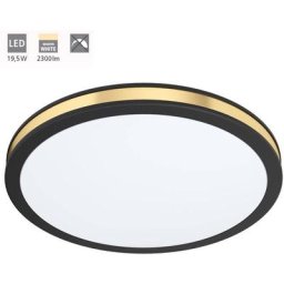 Lumière plafond noir pescaito, or h: 6,5 ø: 38cm 3000K