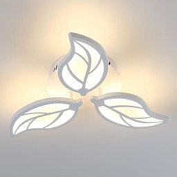 Delaveek - 30W Moderne led Lustre Chambre led Plafonniers blanche chaude 3500K 3-lumières Forme De
