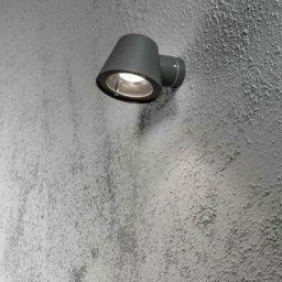 Konstsmide Lighting - Konstsmide Trieste Applique d'extérieur dôme moderne gris anthracite, IP44