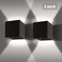 Lot de 2 Led Applique murale 7W chambre Moderne Interieur, Up and Down Design Réglable Lampe,