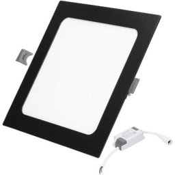 Ecd Germany - Panneau á led 12W encastré non dimmable IP44 carré blanc neutre + transformateur