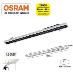 Linéaire LED encastrable 40W UGR18 Puces Osram Blanc - Blanc Extra Chaud - Blanc