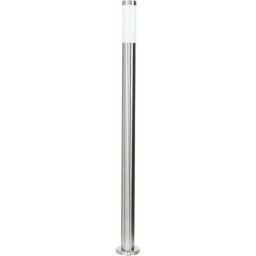 Borne lumineuse d'extérieur Brighton au design moderne gris métallisé en inox 1,1m étanche IP44