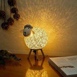 Tumalagia - Lampe de chevet led en forme de mouton chambre d'enfant, salon, cadeaux d'anniversaire,