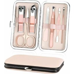 Kit Manucre Pedicure, uraqt 7pcs Coupe Ongle Professionnel Set Coupe Cuticule Acier Inoxydable,