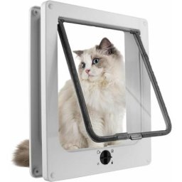 Chatière magnétique à 4 voies pour chats et petits chiens, porte avec tunnel pour animaux de