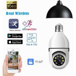 Camera de securite interieure intelligente avec ampoule E27, WiFi 1080p, systeme de securite