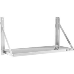 Royal Catering - tagère Murale Pliable Rabattable Métal Inox Cuisine 1 Tablette 80x30cm 40kg