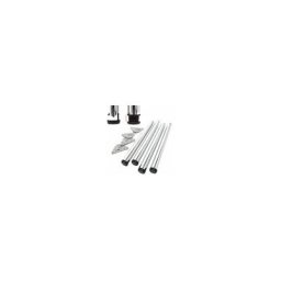 Lrapty - Pied de table Acier inoxydable Lot de 4 pieds Chromé Support de table Réglable 870mm Ø60mm