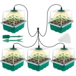 Nouveau 5 pièces kit Mini Serre pour Plantes, avec lumière Solaire à Spectre Complet, boîte de
