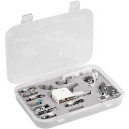 Accessoires couture 15pcs Pieds Presseurs pour Machine à Coudre Ensemble Marche Pied kit pour