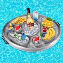 Lts Fafa - Porte Gobelet Gonflable, Plateau Flottant pour Piscine, Porte Bière Flottant pvc,