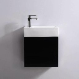 Pack Studio Blanc gauche + Meuble Lave main Noir Dark