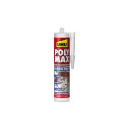 UHU - Colle Mastic Extra Forte Polymax Invisible cartouche - 300 g - 33861 - Transparent