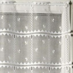 Homemaison - Modulable en maille fleurie et ajourée Blanc 0.45 x 1.8 m - Blanc