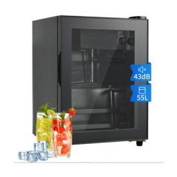 Mini-réfrigérateur de 55L - congélateur de 3L + réfrigérateur de 52L + Fonctionnement silencieux +