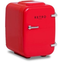 Bredeco - Mini Frigo Minibar Petit Réfrigérateur Boissons Glacière Chauffant Auto 4L Rouge - Rouge