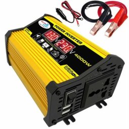 Onduleur portable Onduleur de voiture DC12V à AC110/220V 4000W Transformateur Onduleur à onde