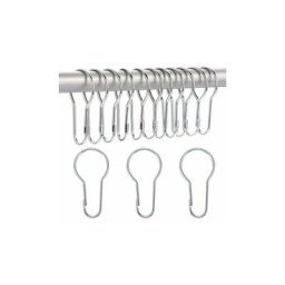 Lot de 40 anneaux de rideau de douche crochets de suspension pour le tri et l'organisation