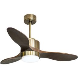 Ventilateur de Plafond ø106 cm avec Wifi Réversible Hypersilence pour 20 m² - Doré