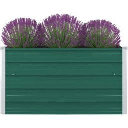 Bac à fleurs - Jardinière pour extérieur/intérieur jardin terrasse balcon - 100 x 100 x 45 cm Acier