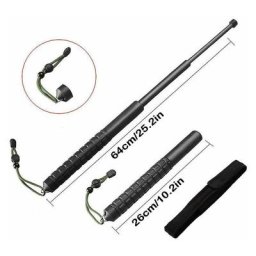 BSR - Bâton oscillant flexible anti-dérapant outils d'auto-protection bâtons de randonnée pliables
