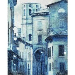 Papier peint panoramique Emilia - 200 x 250 cm de Komar bleu