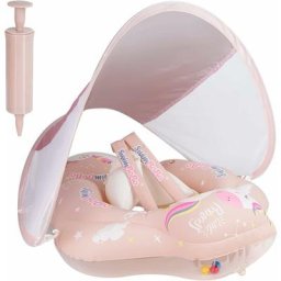 Bébé Siège De Piscine avec auvent Amovible de bouée Gonflable pour Enfants Anneau de Natation s