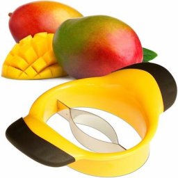 Trancheuse à mangue, mangues fendues et noyau, poignées antidérapantes, lame en acier inoxydable,