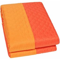 Couette Double Face double ou simple Couverture Douce Couvre-lit Couleur Unie Orange - Double
