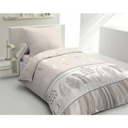 Hsh Parure de Couette Microfibre couleurs - Beige, matière - microfibre, tailles - 140 x 200 cm
