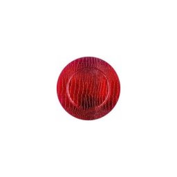Lot de 12 dessous d'assiette effet craquelé Rouge