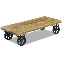 Table basse en bois de manguier 120 x 60 x 30 cm Vidaxl Brun