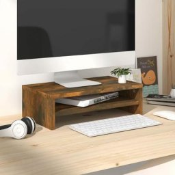 Banc TV Moderne - Support de moniteur Chêne fumé 42x24x13 cm Bois d'ingénierie FR9179