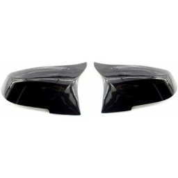 Coques De Retroviseurs Lateraux Capuchon De Couvercle De Retroviseur Noir Brillant Paire Adaptee