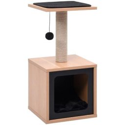 Vidaxl - Arbre à chat avec tapis à gratter en sisal 62 cm Noir