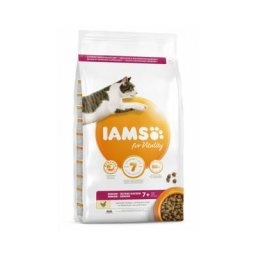 Iams - Croquettes pour chat senior Vitality au Poulet - Sac 1,5 kg