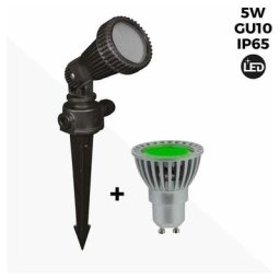 Kit Piquet de jardin + Ampoule GU10 led 5W en vert
