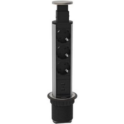 Bloc prises escamotables - 3 prises + 2 usb