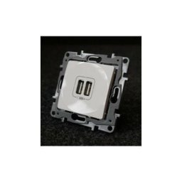 Legrand - Mécanisme prise double usb 2400mA type a 230V avec enjoliveur blanc sans plaque Niloé