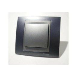 Schneider Electric - Interrupteur va-et-vient 10A graphite complet avec support et plaque gris