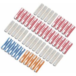 50pcs 5A 8A 16A 25A Kit de fusibles de voiture Jeu de fusibles européens en forme de torpille avec