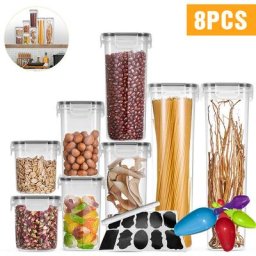 Boîtes de Conservation Boite Alimentaire Hermétique Set de 8 Boites Conservation Alimentaires